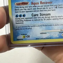Pokemon TCG Suicune LV.44 Holo Rare Secret Wonders 19/132 2007 English Card - Image 5