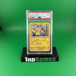 Pikachu SM162 Black Star Promo Team Up Blister Pack Mimikyu Sun & Moon - PSA 9 - Image 1
