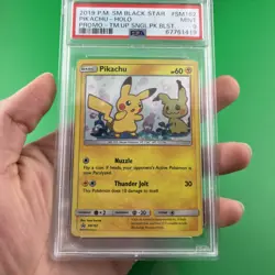 Pikachu SM162 Black Star Promo Team Up Blister Pack Mimikyu Sun & Moon - PSA 9 - Image 3
