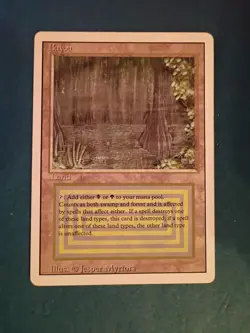 Magic The Gathering MTG Bayou Revised Edition Dual Land Excellent Condition - Image 1