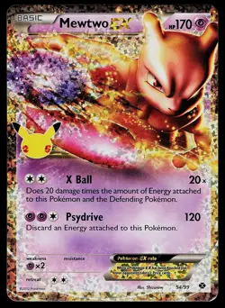 Pokemon Card - Mewtwo EX Celebrations Classic Collection 54/99 Holo - Image 1
