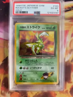 Pokemon Card Rocket's Scyther Gym Heroes Holo 1998 Sichlor Rare Japanese PSA 6 - Image 2