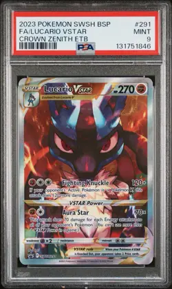 Lucario VSTAR SWSH291 SWSH: Sword & Shield Promo Cards Holo PSA 9 - Image 1