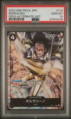 One Piece Card Game Borsalino OP02-114 SR Alternate Art JP PSA 10 Gem Mint - Image 1