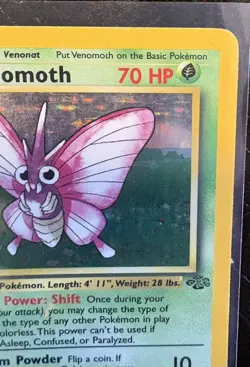 1st Edition Venomoth 13/64 Jungle Set Holo Rare Vintage 1999 Pokemon Card - Image 5