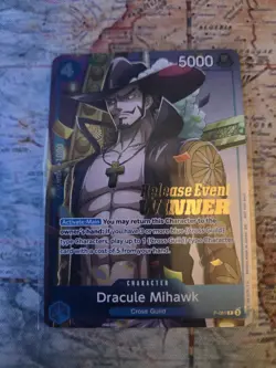 Dracule Mihawk (OP11 Release Event Winner) P-081 One Piece Promotion Cards Foil - Image 1