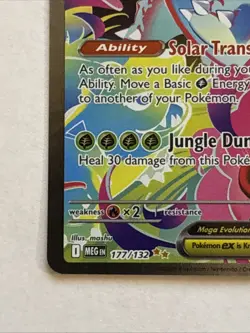 Pokemon Mega Venusaur EX Full Art Holo Me01 Mega Evolution 177/132 Card NM/MINT - Image 5
