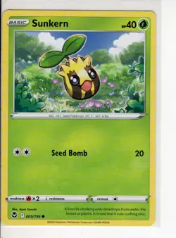 SUNKERN SILVER TEMPEST SET POKEMON CARD 005/195 VG - Image 1