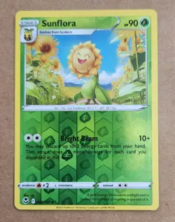 Pokemon- Silver Tempest- Sunflora 006/195- Reverse Holo Card - Image 1