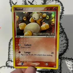 Pokemon Cards - Numel Emerald 57/106 Common Reverse Holo Stamped 2005 - Played - Image 1