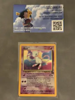Mew Promo 9 WoTC Black Star Promo Pokemon Card Holo Foil Rare SWIRL - Image 1