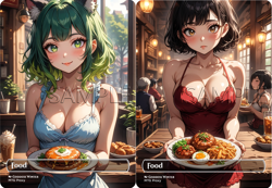 2-Sided Food Token Card - Fanart Borderless - EDH / Playtest - Image 1