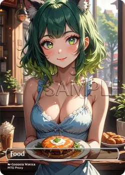 2-Sided Food Token Card - Fanart Borderless - EDH / Playtest - Image 2