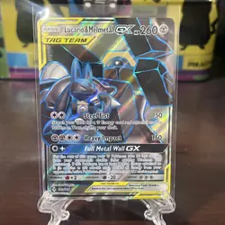 Pokemon Card Lucario & Melmetal GX 203/214 Full Art Unbroken Bonds Tag Team NM💎 - Image 1