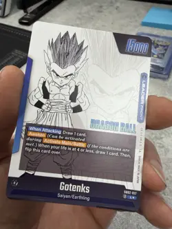 Gotenks SB02-017 Gold Leader Manga Booster 02 Dragon Ball Card English - Image 2
