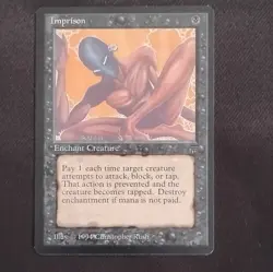 Magic: The Gathering Imprison Enchantment Creature 1994 Black Christopher Rush - Image 1