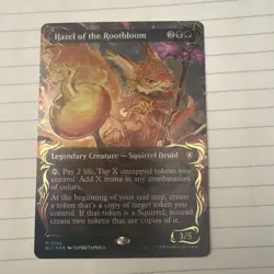 MTG Borderless Raised Foil Hazel of the Rootbloom NM Unplayed Bloomburrow - Image 1