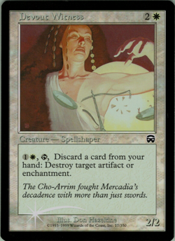 MTG Devout Witness Mercadian Masques 17/350 Regular Common, Never Played, FOIL - Image 2