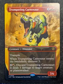 Trumpeting Carnosaur - Borderless - Lost Caverns of Ixalan (MTG) - Image 1