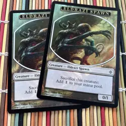 Eldrazi Spawn x2 BRICLOT TOKEN MtG Rise of the Eldrazi Free Shipping - Image 1