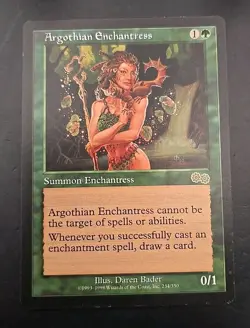 Argothian Enchantress Urza's Saga MTG Regular Lightly Played - Image 1