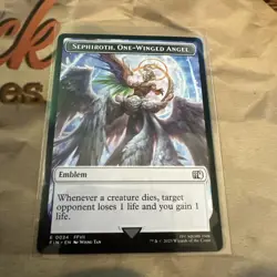 MTG Emblem- Sephiroth, One-Winged Angel Robot Warrior Double-Sided Token Final - Image 1