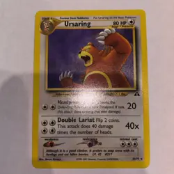 Ursaring - 34/75 - Pokemon Neo Discovery Unlimited Rare Card WOTC NM - Image 1