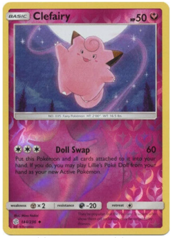 Pokemon - Clefairy - 144/236 - Reverse Holo - Cosmic Eclipse - NM/M - NEW - Image 1