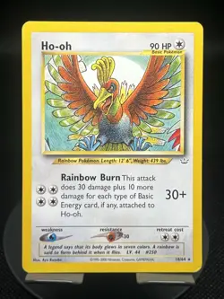 Pokemon TCG Ho-oh 18/64 Neo Revelation Regular Rare MP - Image 1