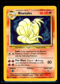 1999 Classic - Base Set Ninetales Holo Rare #12 Pokemon Card - Image 1