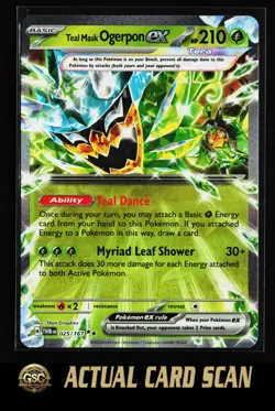Teal Mask Ogerpon ex #025/167 Pokemon TCG SV06: Twilight Masquerade - Image 1