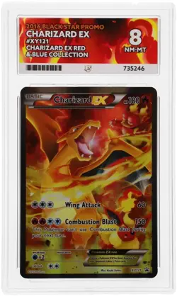 Pokemon TCG Charizard EX XY121 Holographic Black Star Promo 2016 Ace 8 Mint - Image 1