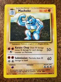 Pokemon TCG Card - Machoke 34/102 Base Set - NM - Image 1