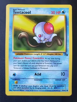 56/62 | Tentacool | Fossil | Pokemon Card | NM - Image 1