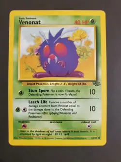 63/64 | Venonat | Jungle | Pokemon Card | NM/LP - Image 1