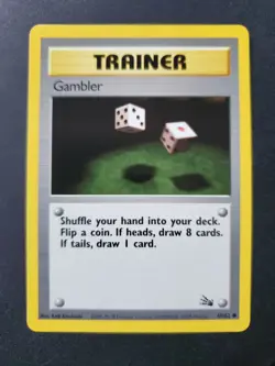 60/62 | Gambler | Fossil | Pokemon Card | MINT - Image 1