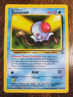 56/62 | Tentacool | Fossil | Pokemon Card | NM - MINT - Image 1