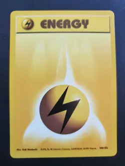 LIGHTNING ENERGY 100/102 Common Base Set WOTC 1999 Pokemon - NM - Image 1