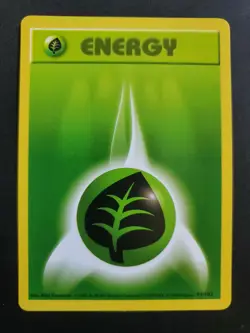 Grass Energy 99/102 Base Set Pokemon Card WOTC NM - Image 1