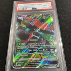 2017 Pokemon Burning Shadows Tapu Bulu GX Full Art #130 PSA 10 GEM MINT LOW POP - Image 1
