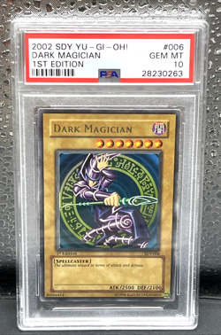 2002 YuGiOh Dark Magician SDY-006 1st Edition Color Shift Foil - PSA 10 GEM MINT - Image 1