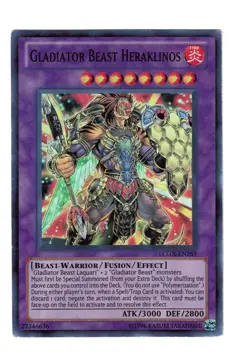 Yugioh- 1X Gladiator Beast Heraklinos - Super Rare - Unlimited - LCGX-EN253 - MP - Image 1