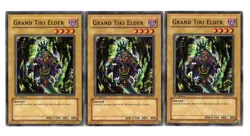Yugioh- 3X Grand Tiki Elder - Common - 1st Edition - LON-011 - Near Mint - Image 1