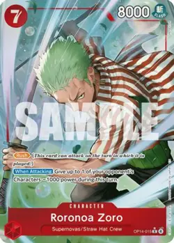 [ALTERNATE ART] Roronoa Zoro - OP14-015 (OP14-015) Rare - One Piece The Azure Se - Image 1