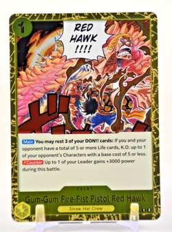 OP11-114 Gum-Gum Fire-Fist Pistol Red Hawk (R) A Fist of Divine Speed One Piece - Image 1