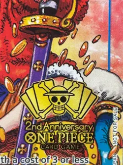 • Monkey.D.Luffy • P-043 2nd Anniversary Stamped Promo One Piece TCG NM - Image 3