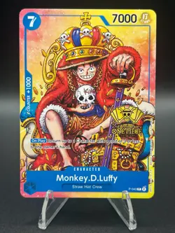 • Monkey.D.Luffy • P-043 2nd Anniversary Stamped Promo One Piece TCG NM - Image 4