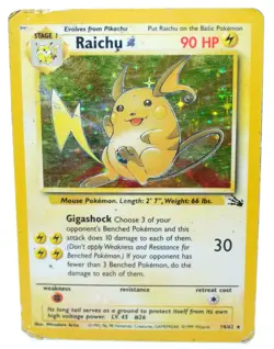 Raichu 14/62 Holo Rare Unlimited Fossil Set 1999 - Pokemon Card TCG (HP) - Image 1