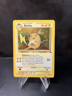 Raichu 14/62 Fossil Set HOLO Rare Card Unlimited WOTC Pokemon TCG - Image 2