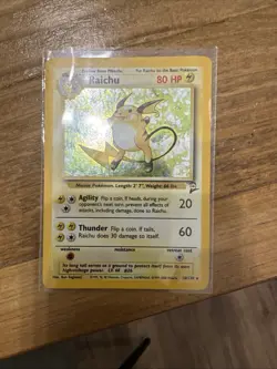 Pokemon TCG Raichu Holo 16/130 Base Set 2 - Image 1